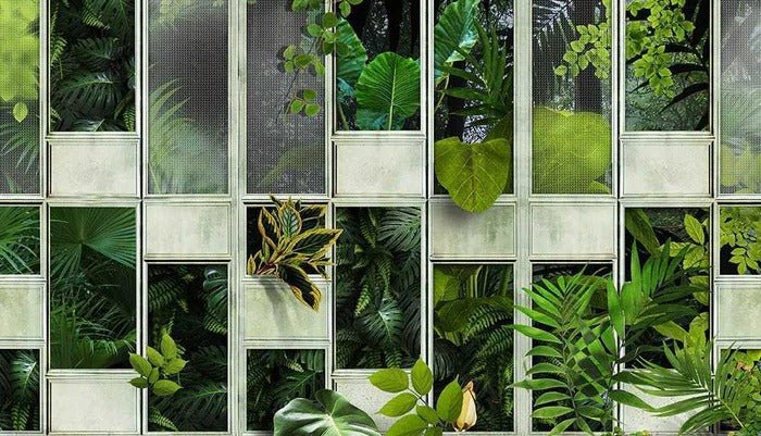 Panoramic canopy wallpaper nature plant