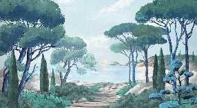 Papier peint balade dans les calanques, XXL, tendance