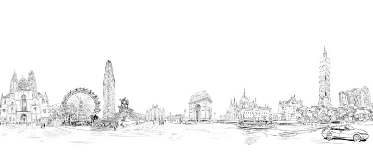 Monument du monde black and white wallpaper