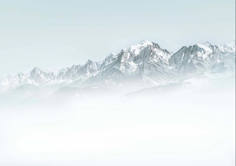 Mont Blanc in the blue mist wallpaper