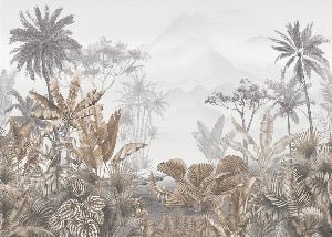 Tropical sepia wallpaper