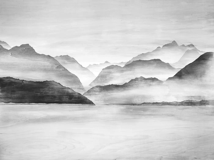 Papier Peint Sommets d'Argent | Les Bleus du Lac® - Silver Summits Wallpaper