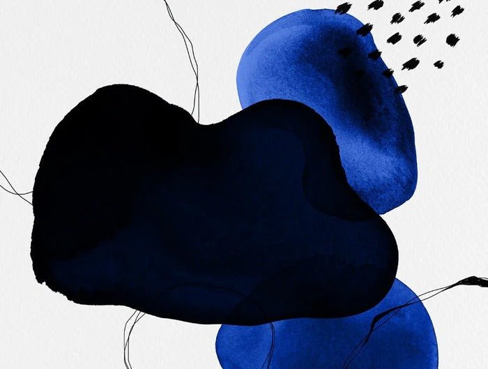 Modern watercolor wallpaper petrol blue