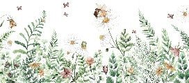 Floral fairy wallpaper for kids