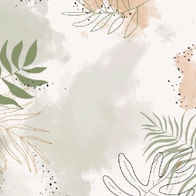 Panoramic vegetal watercolor wallpaper