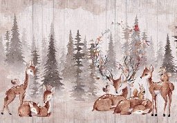 Children's bedroom wallpaper douces biches