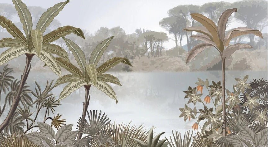 Custom wallpaper Jungle painting trend