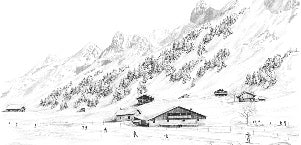 Clusaz cross-country skiing mountain wallpaper Confins