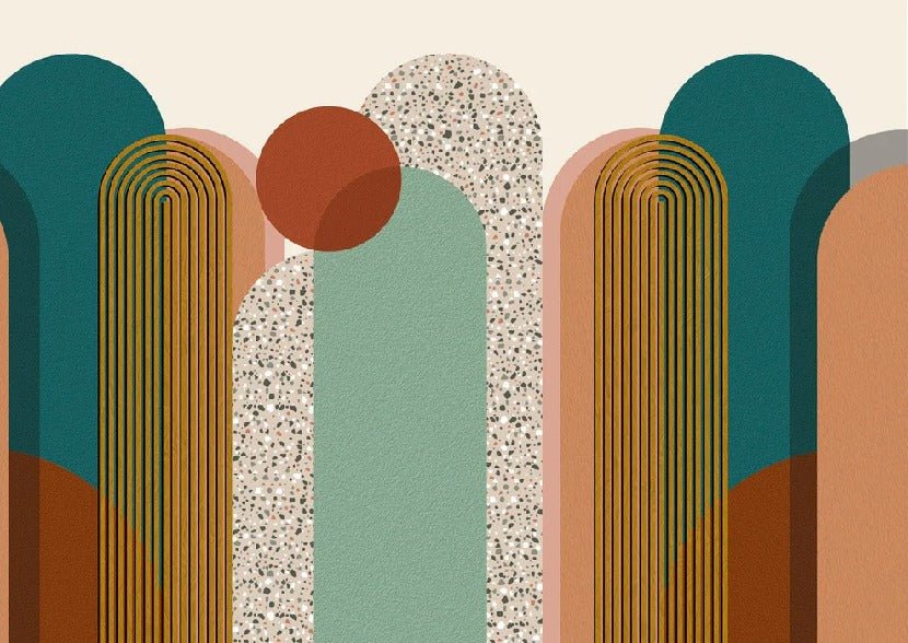 Art pop deco graphic trend wallpaper