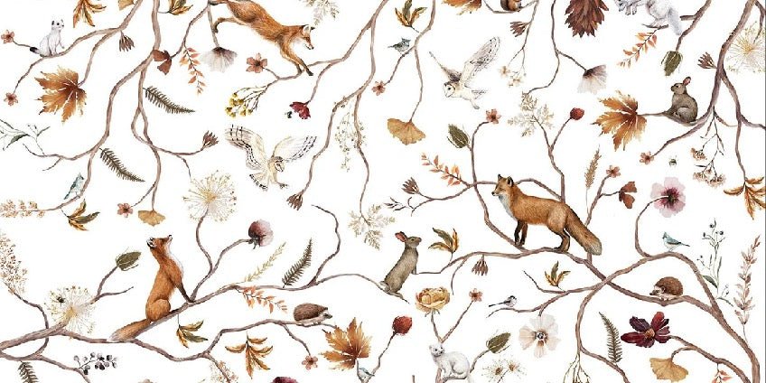 Children's forest adventure wallpaper