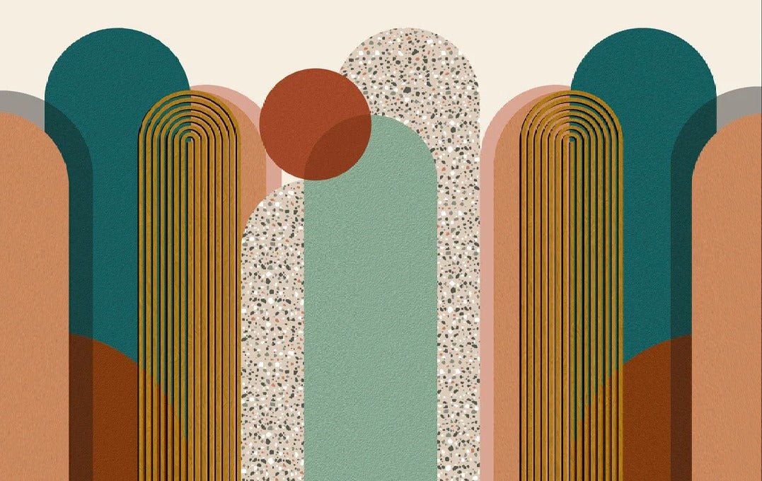 Trendy graphic art pop wallpaper