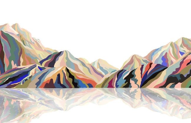 Annecy arty color wallpaper