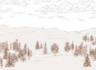 Cimes sépia sketch wallpaper