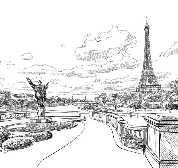 Bir Hakeim bridge wallpaper Eiffel Tower view