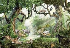 Children's wallpaper secret jungle