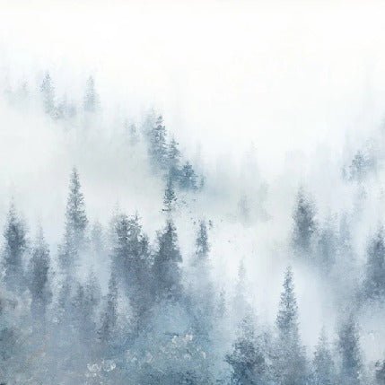 Fir mist blue watercolor wallpaper