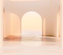 Panoramic sunset arch design wallpaper