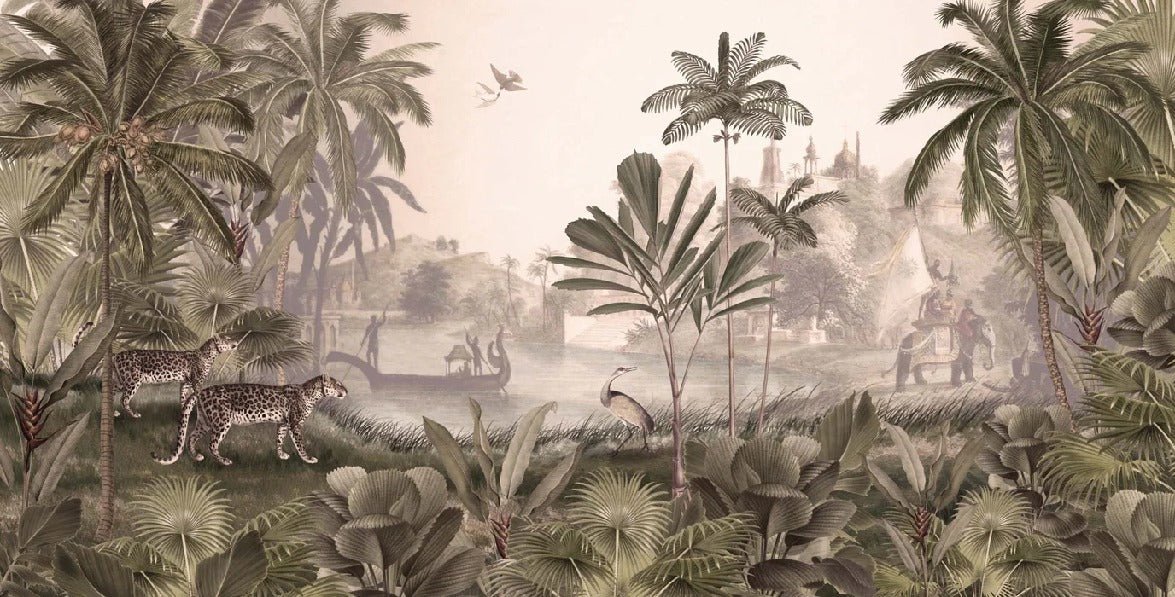 Jungle haven leopard wallpaper