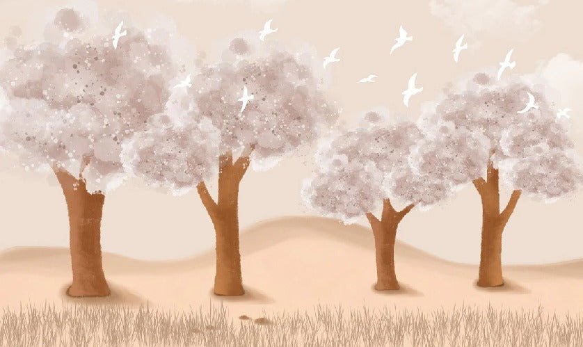 Children's soft savannah wallpaper