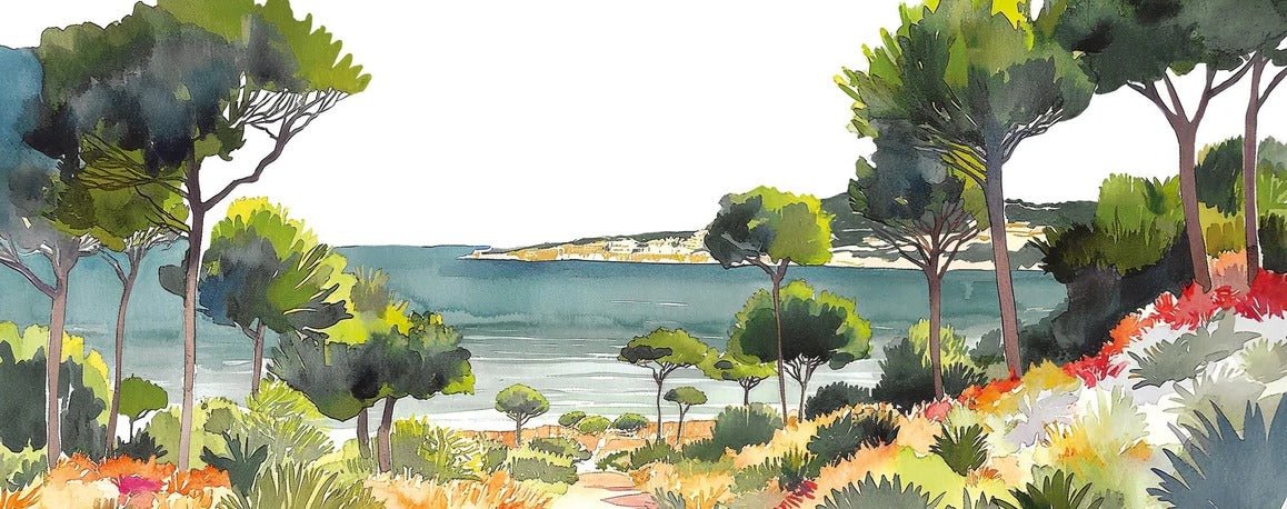 Panoramic summer air wallpaper