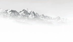 Papier peint Mont Blanc dans la brume noir et blanc, XXL, tendance