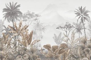 Tropical sepia wallpaper