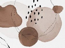 Papier peint moderne aquarelle marron, XXL, tendance