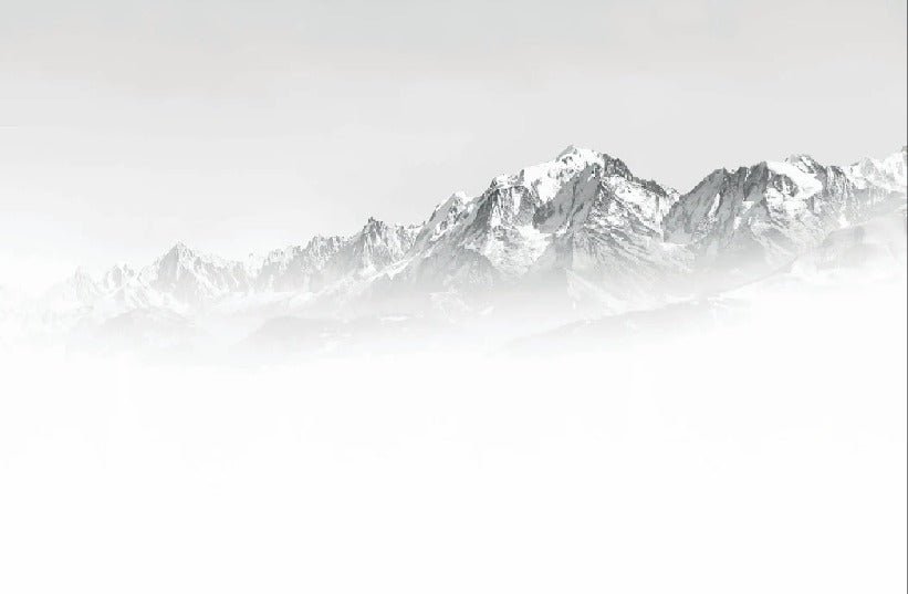 Mont Blanc in the mist black and white wallpaper