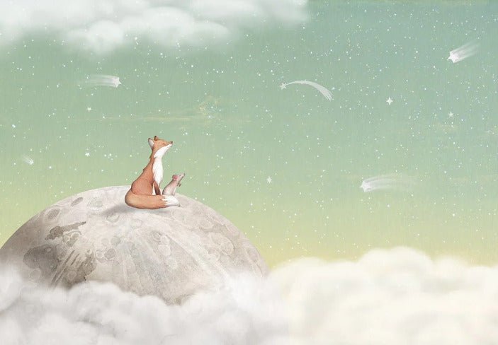 Baby wallpaper soothing night green