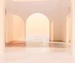 Panoramic sunset arch design wallpaper