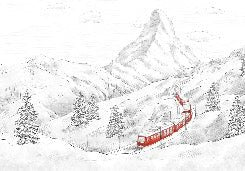 Papier peint panoramique Mont Cervin, XXL, tendance