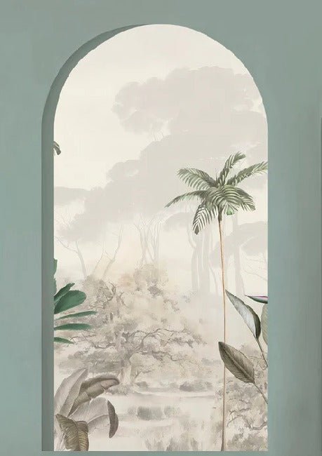 Lush green arches wallpaper