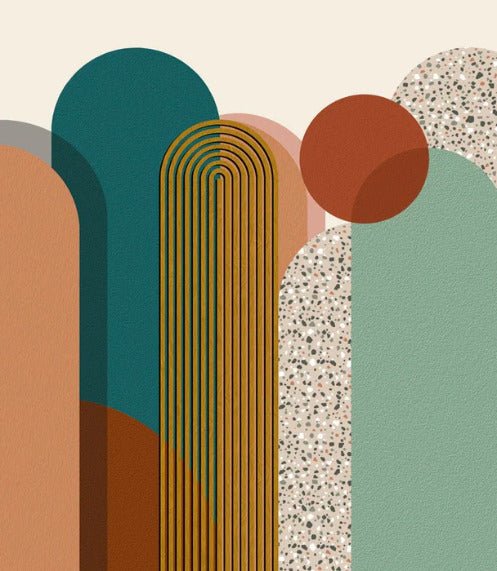 Art pop deco graphic trend wallpaper