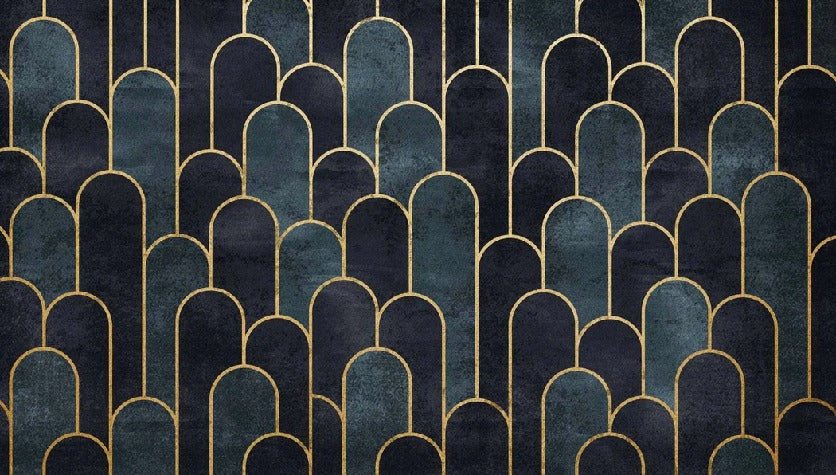 Dark blue chic wallpaper