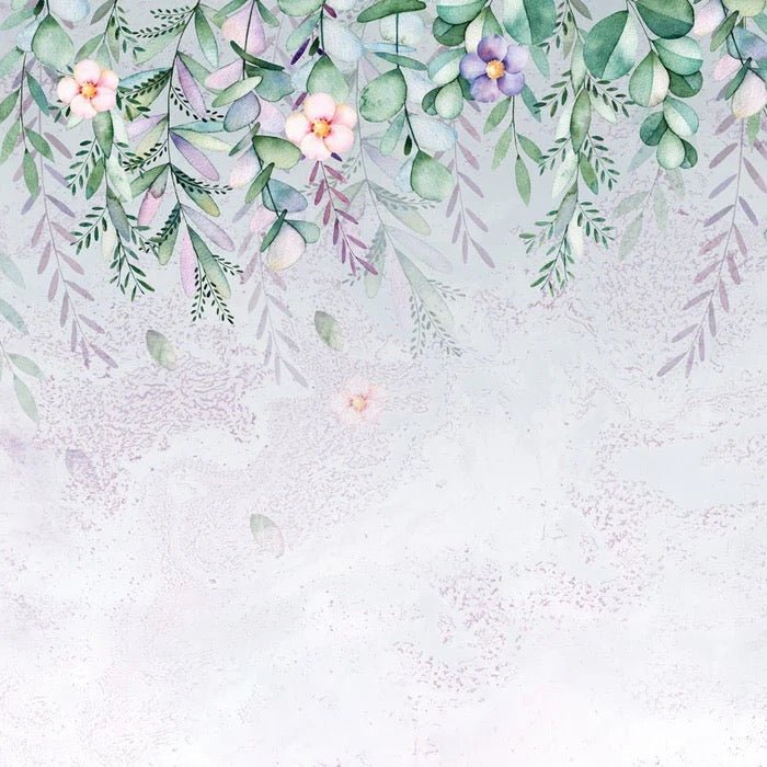 Romantic panoramic plant wallpaper