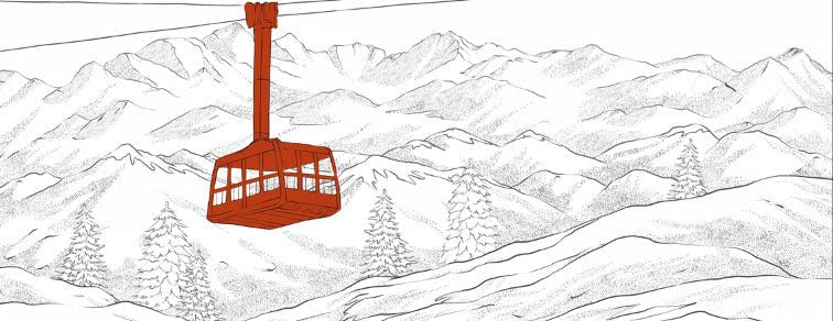 La Plagne telecabine red wallpaper