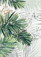 Panoramic nature green palm wallpaper