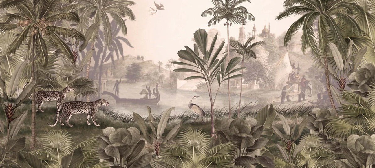 Jungle haven leopard wallpaper