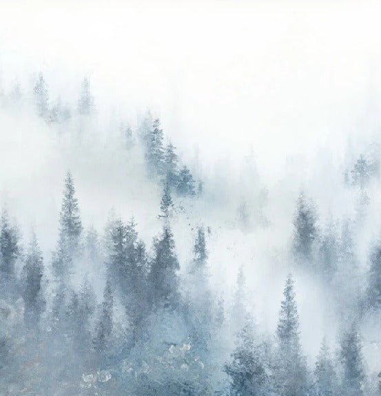 Fir mist blue watercolor wallpaper