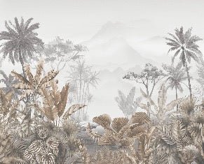 Tropical sepia wallpaper