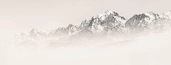 Mont Blanc in sepia mist wallpaper