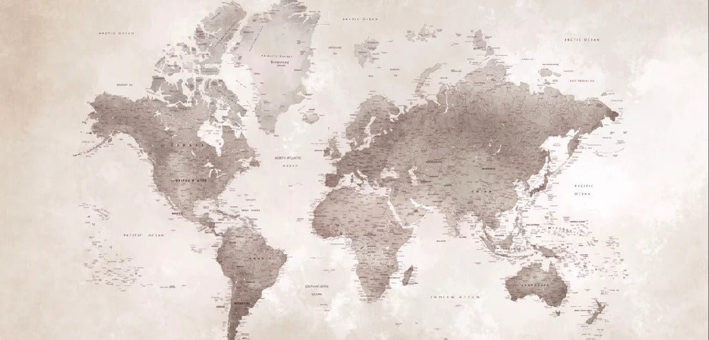 Timeless world map wallpaper