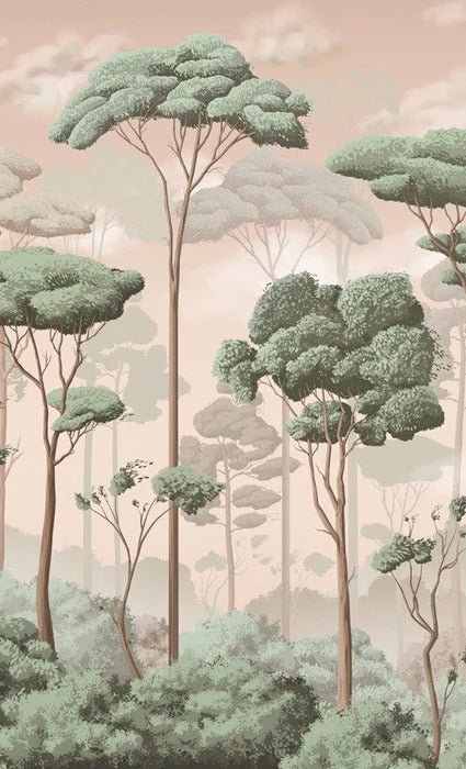 Jasmine voluptuous pine forest panoramic wallpaper