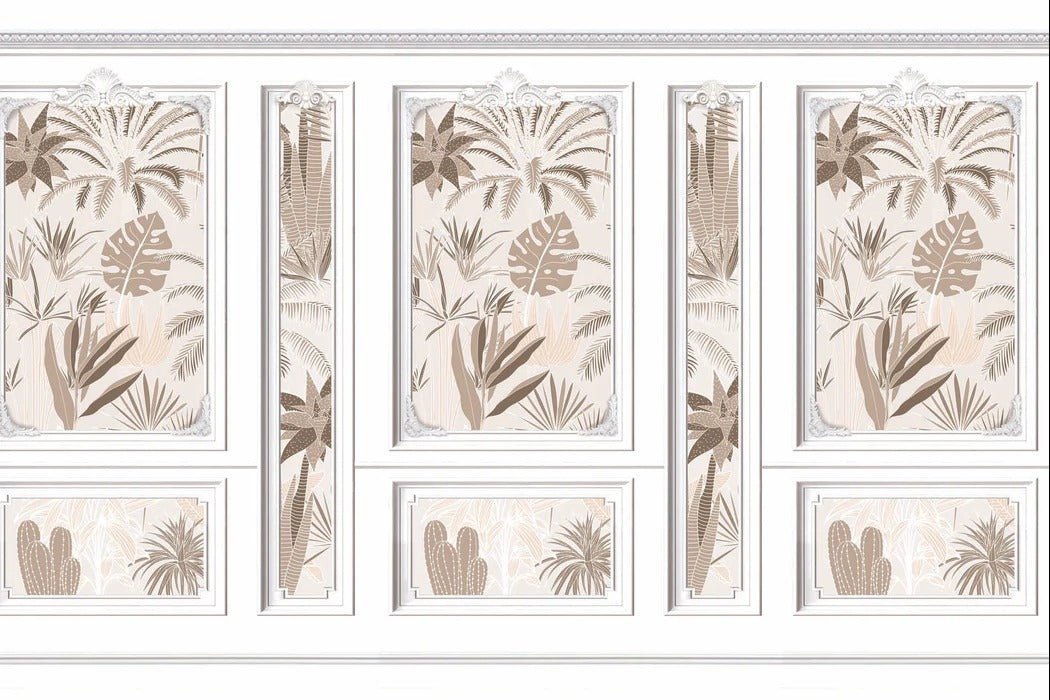 Haussmann vegetal molding wallpaper