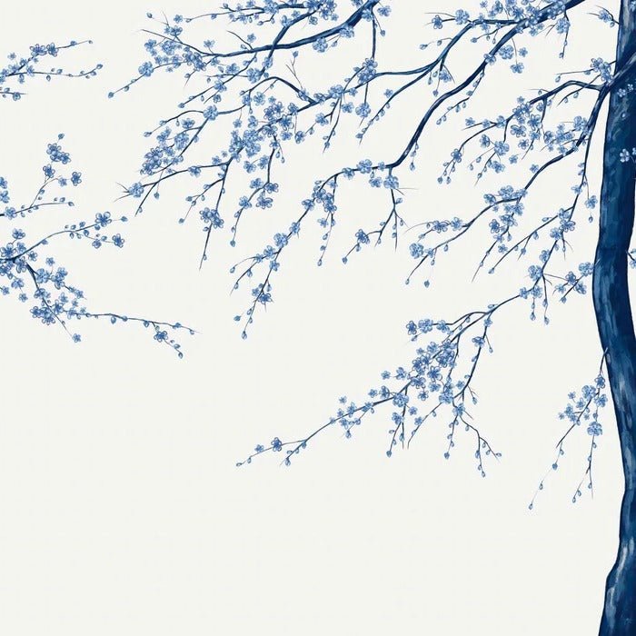 Sakura white panoramic flower wallpaper