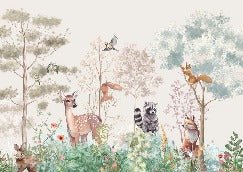 Children's bedroom wallpaper magic nature beige