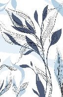 Blue graphic flower wallpaper