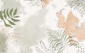 Panoramic vegetal watercolor wallpaper