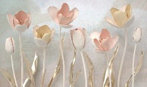 3D Tulips panoramic wallpaper