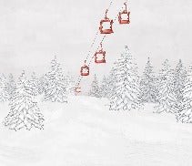 Red gondola mountain wallpaper